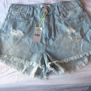 BCBG Jean Cutoff Shorts-High Waisted